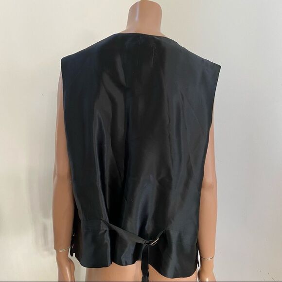 Favourbrook London Black Printed Silk Vest XL - Picture 6 of 11